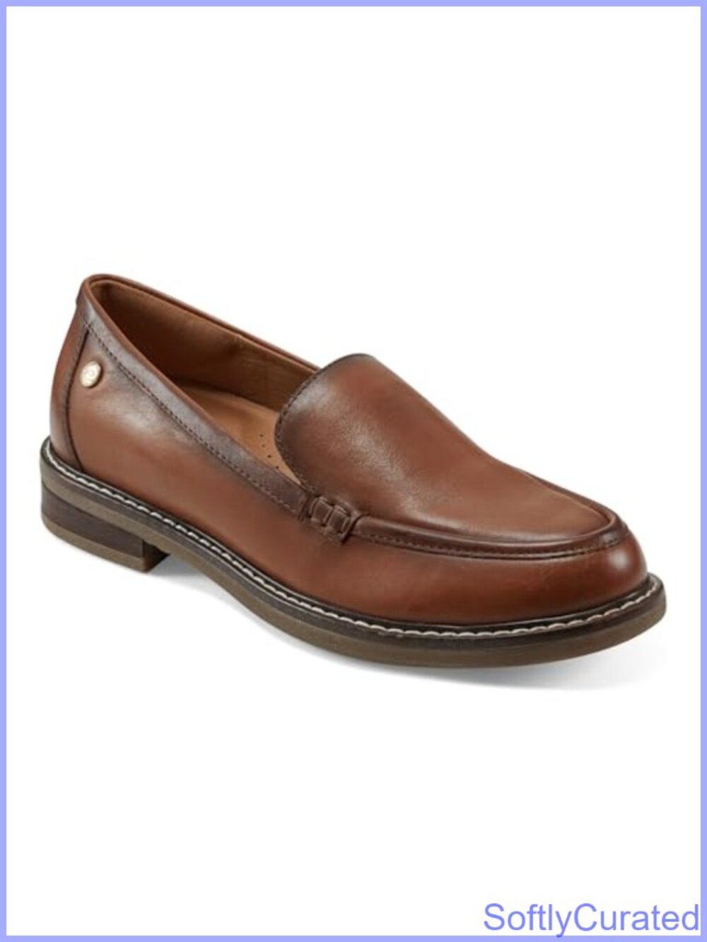 Leather Slip-On Loafers Cushioned Flexible Lightweight Comfort Flats